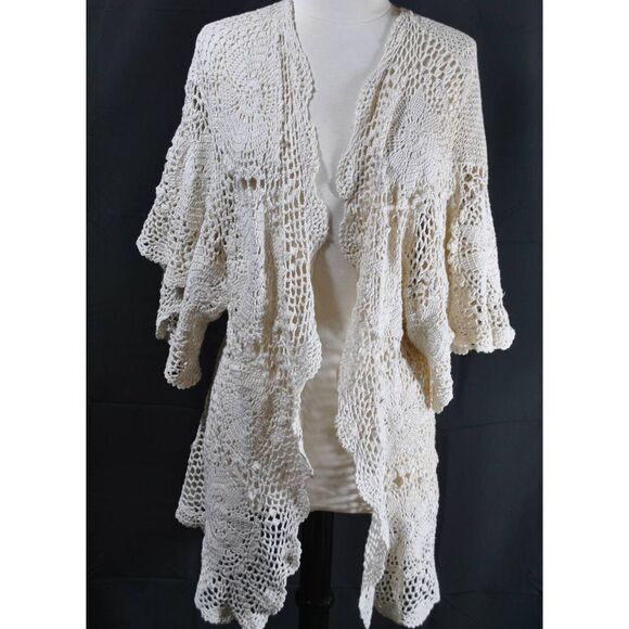 Handmade Crochet Cardigan- M/L (no size tag) - Picture 3 of 7